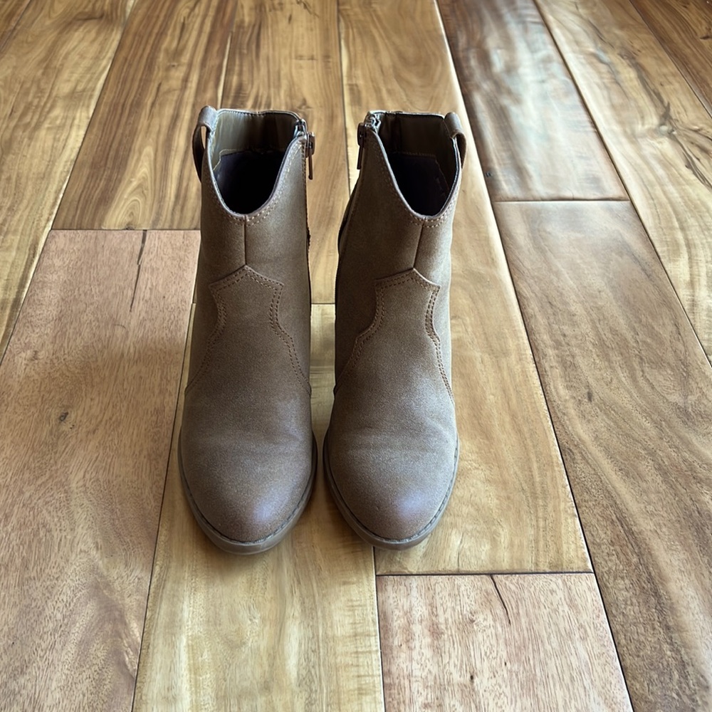 Women's Taupe Ankle Boots - Side Zip Chelsea Style